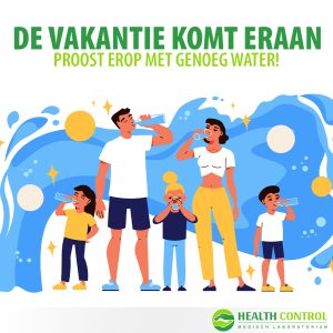 De vakantie komt eraan! Proost erop met genoeg water.